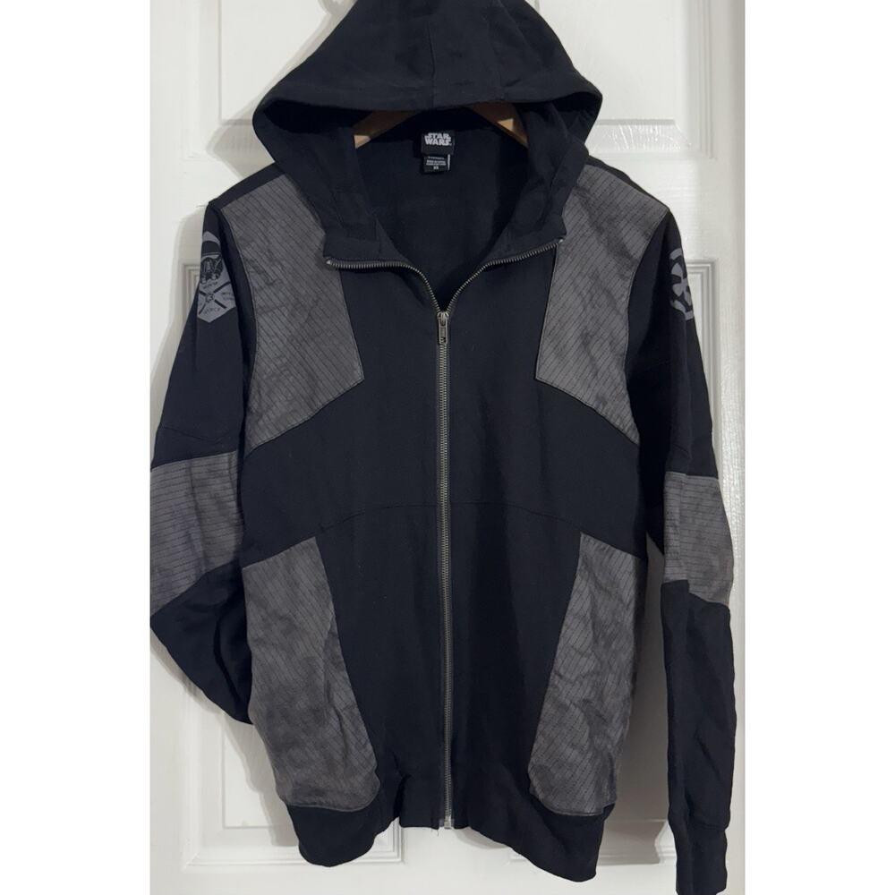 Star Wars Rogue One Death Trooper Black Cosplay Hoodie Zip SIZE XS Hot Topic HTF